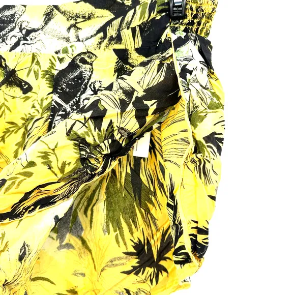 by Anthropologie size XS yellow black‎ palm tree print dolphin style shorts - Image 3