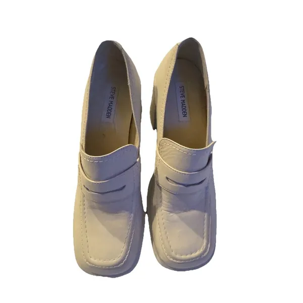STEVE MADDEN Leather Platform Loafer Womens Size 10M - Image 8