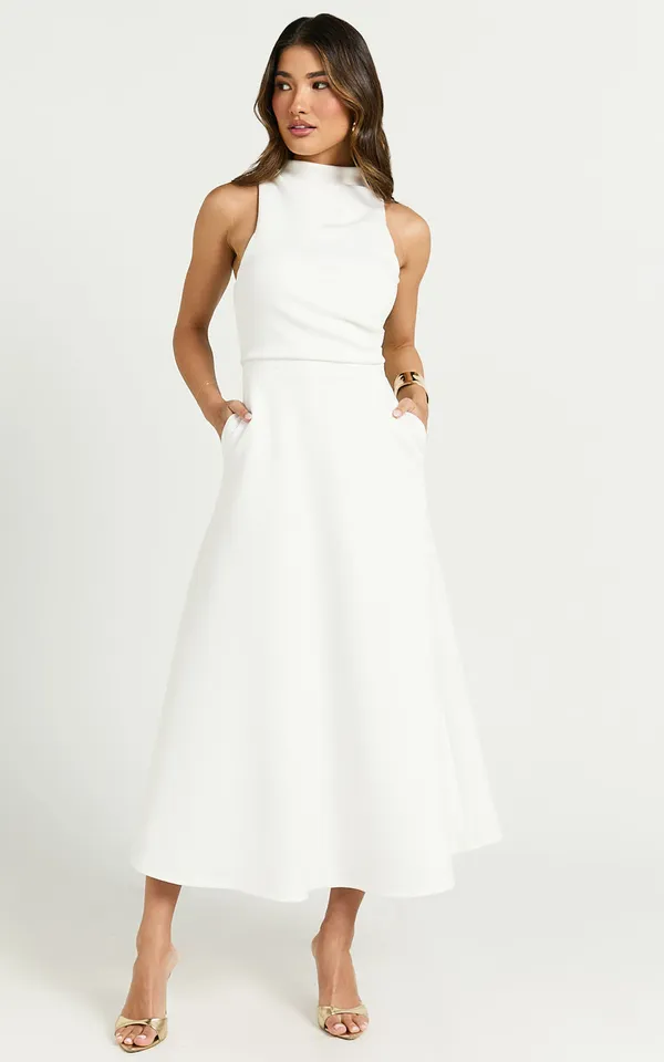 New Showpo Macy Midi Dress High Neck A Line Dress Size XL MSRP $129 - Image 4