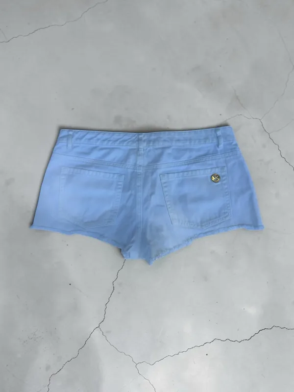 MICHAEL Michael Kors White Denim Cutoff Shorts Sz 8‎ Raw Hem Summer Short Shorts - Image 10
