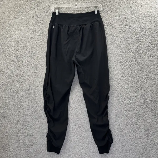 Zella High Rise Ruched Jogger Pants Black Athletic Athleisure Women Small x‎ 27 - Image 2