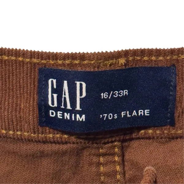 Gap Womens Pants High Rise 70s Flare Corduroy Retro Sable Brown Size 16/33R NWT - Image 5