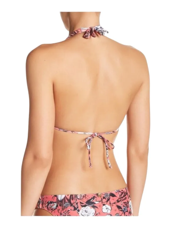 new Vix ✦ Print String Triangle Bikini Halter Top ✦ Pink Floral ✦ Large ✦ D Cup - Image 4
