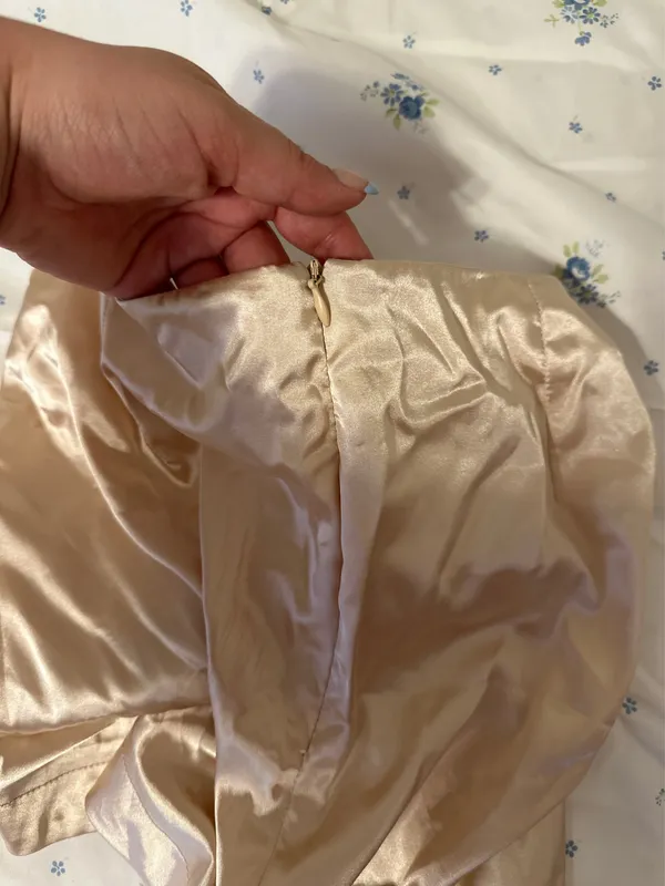 gold skirt Tan Size L - Image 2