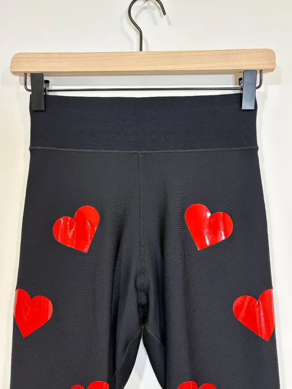 🌟 Ultracor 🌟 Heart Knockout Ultra High Waisted Active Leggings Black / Red M - Image 5