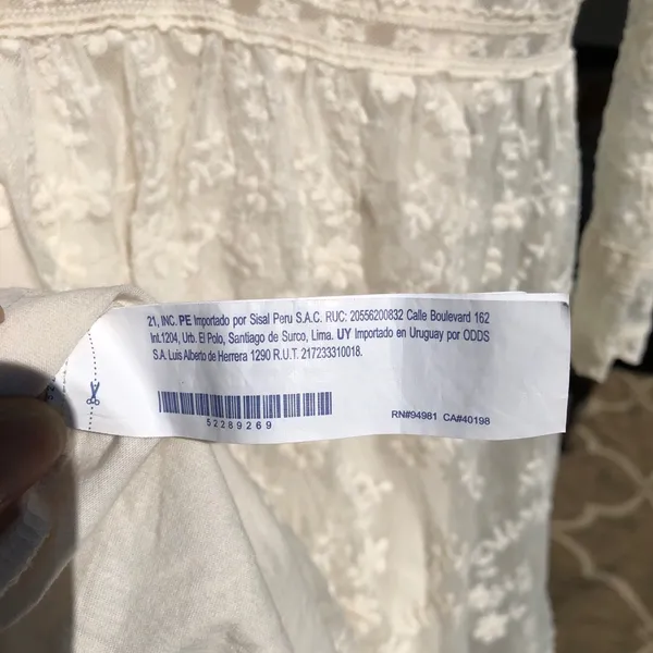 🛍️ Lace Dress w/button back & long sleeve Cream S - Image 7