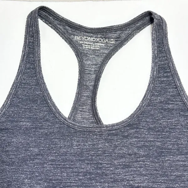 Beyond Yoga Spacedye Step Up Racerback Tank Heathered Gray Athletic - Image 2