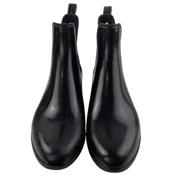 Sam Edelman Tinsley Women's Black Glossy Slip On Chelsea Ankle Rain Boots Size 9 - Image 2