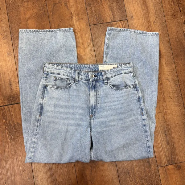 Rag & Bone Lori Featherweight High-Rise Wide Leg Full Length Jeans Womens Sz 27 - Image 3