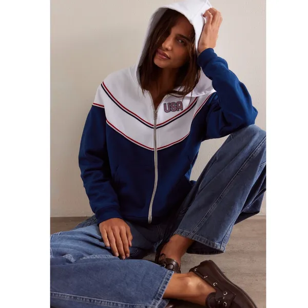 Free People American Track Zip Hoodie - Image 15