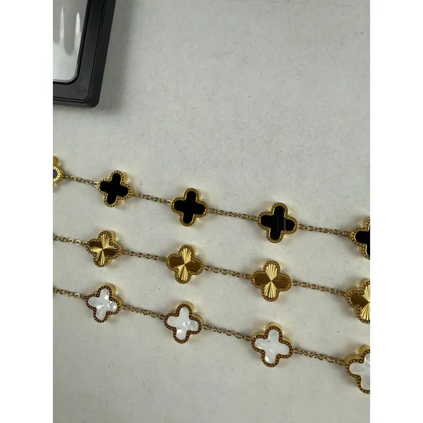 Tarnish Free Stainless Steel Clover Bracelets Silver - Image 5