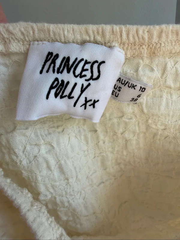 Princess Polly Cream Textured Halter Cami - Image 4