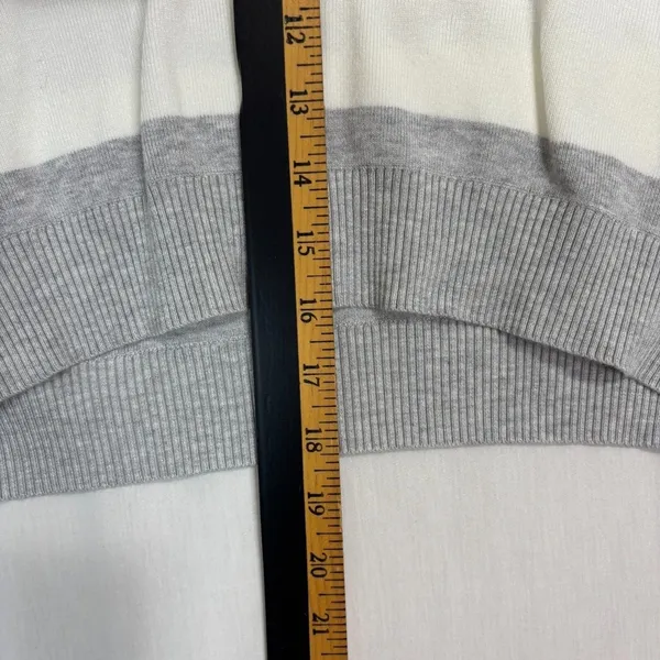 Garage Striped Cropped Sweater Women S Gray Neutral Soft Girl Preppy Sustainable - Image 6