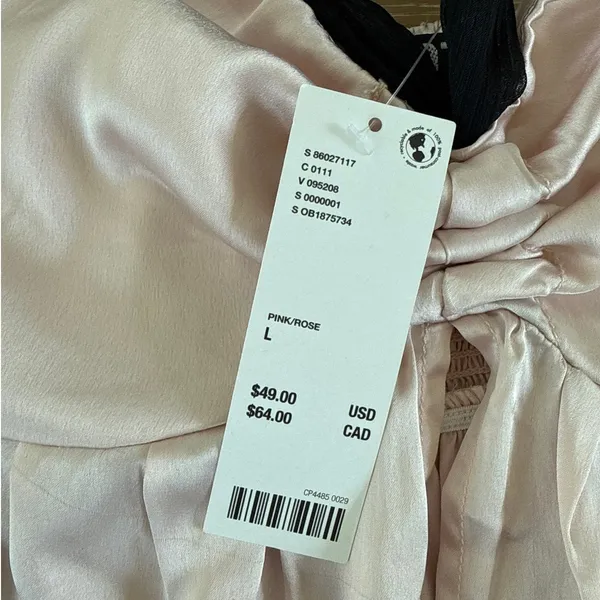 Urban Outfitters Halter Top Fly Away Size L Pink Black - Image 2