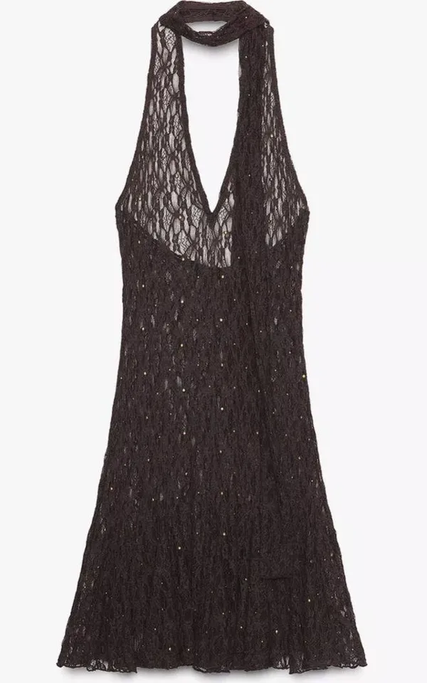 Zara Brown and Studded Dress - Image 2