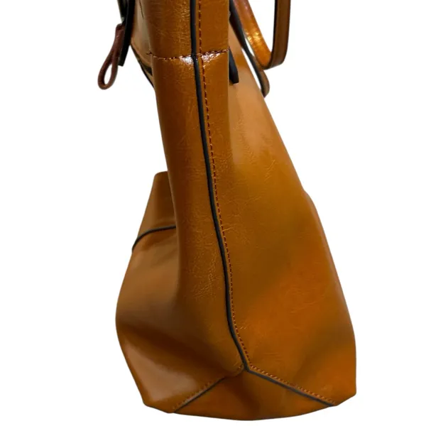Kattee Leather Tote Bag City Travel Office Work Minimalist Casual - Image 8