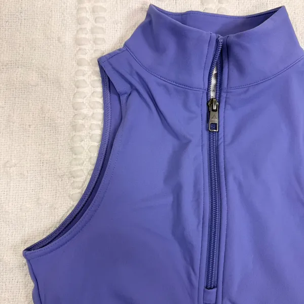 Vitality x Cosmopolitan Womens Purple Quarter Zip Athletic Crop Top Size S - Image 3