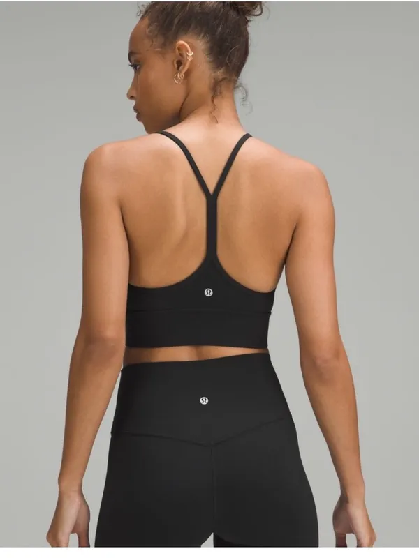 Lululemon Flow Y longline sports bra black Nulu - 4 - Image 6