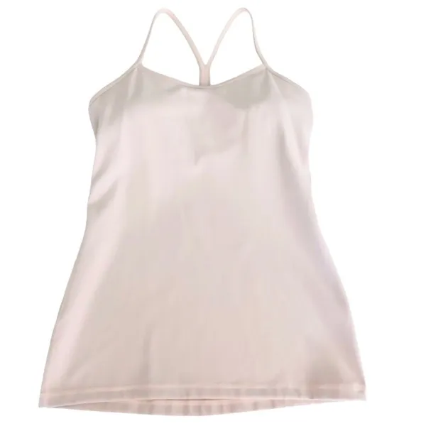 Lululemon Power Y Tank Everlux Silk Rose Size 8 Light Support B/C Cup Shelf Bra - Image 4