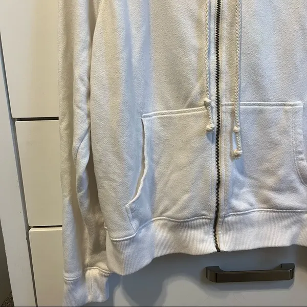 Aerie White Zip Up Sweatshirt - Image 4