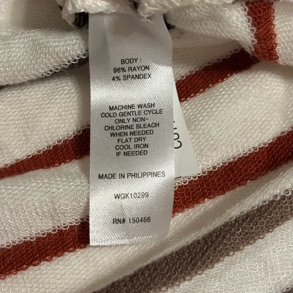 Market & Spruce Striped Hoodie Pullover Rayon Stretch Size - Image 3