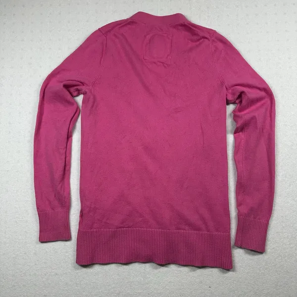 Abercrombie & Fitch Women’s Pink Button Front Cardigan Sweater Size M Logo - Image 2