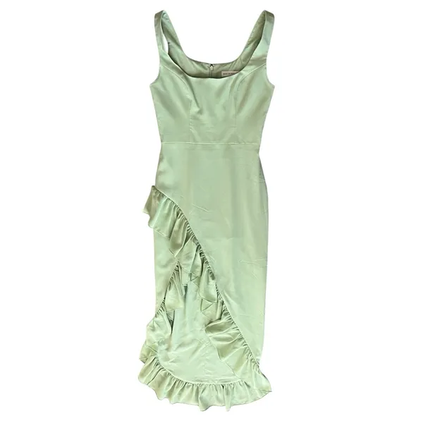 Dress the Population Women’s Charlene Ruffle Maxi Dress Gown Sage Green Size S - Image 13