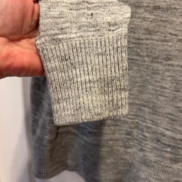 Lou & Grey Long Sleeve Marled Gray Knit Sweater Top‎ Women's Large Crew Neck - Image 4
