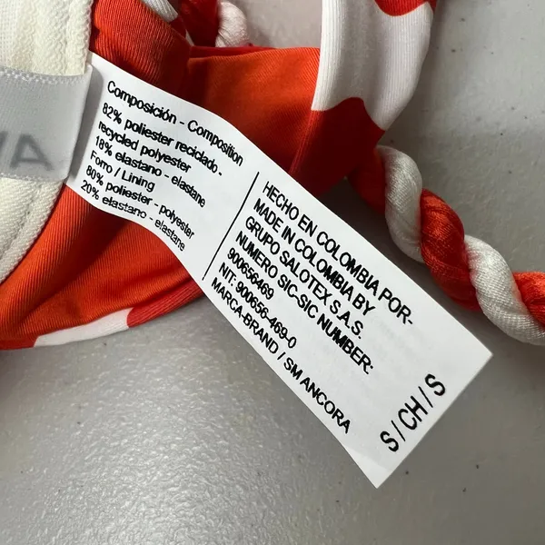 Ancora Bora Bikini Top Size Small Orange - Image 7
