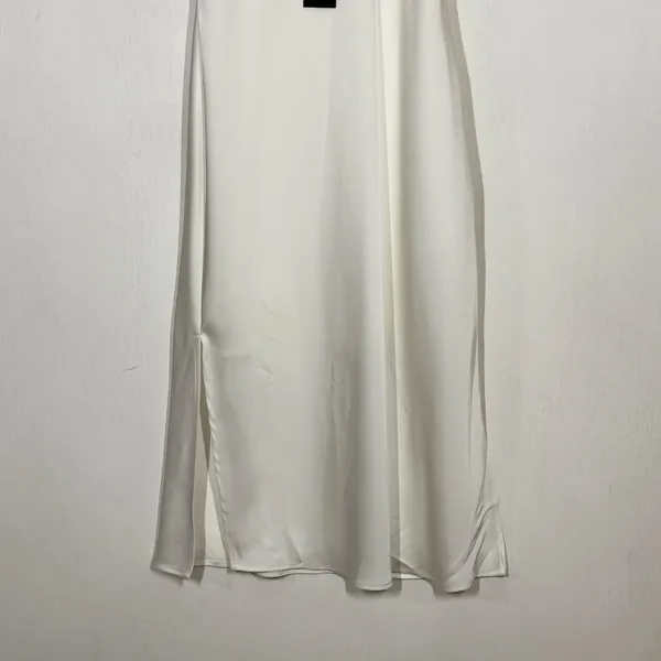 Gianni Bini White Satin Slip Dress NWT Womens Size 2 V-Neck Sleeveless Elegant - Image 4