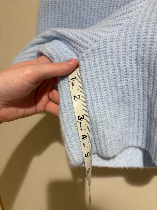 Aerie UnReal Knit Sweater Shorts in Eyelet Blue - Image 8