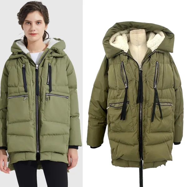 Orolay Thickened Down Jacket 092 Universe Peat Moss Green Size‎ Medium - Image 2