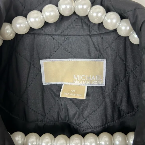 Michael Michael Kors Black Quilted Zip Front Puffer Jacket Size S - Image 4