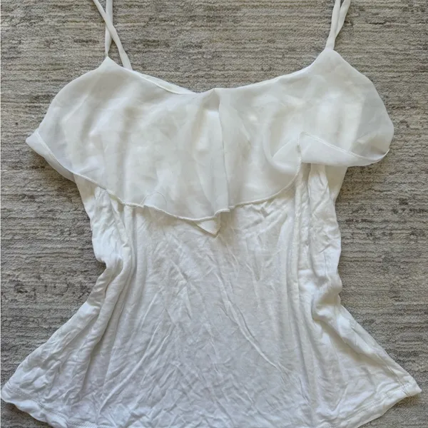 Papaya White Ruffle Camisole (Size Small) - Image 4