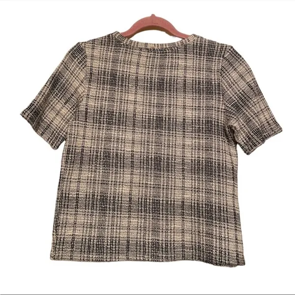 Designer Lea & Viola Tweed Top with Pearl Details Size Small Retail 110$ NWT - Image 14