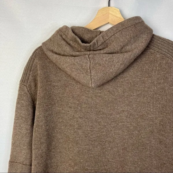 CAARA Coffee Brown‎ Jordanna Hoodie Knit Sweater Dress M - Image 6