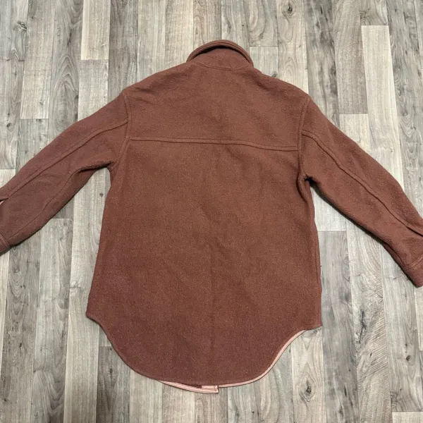 Aritzia Wilfred Free The Ganna Boiled Merino Wool Shirt Jacket Shacket S - Image 4