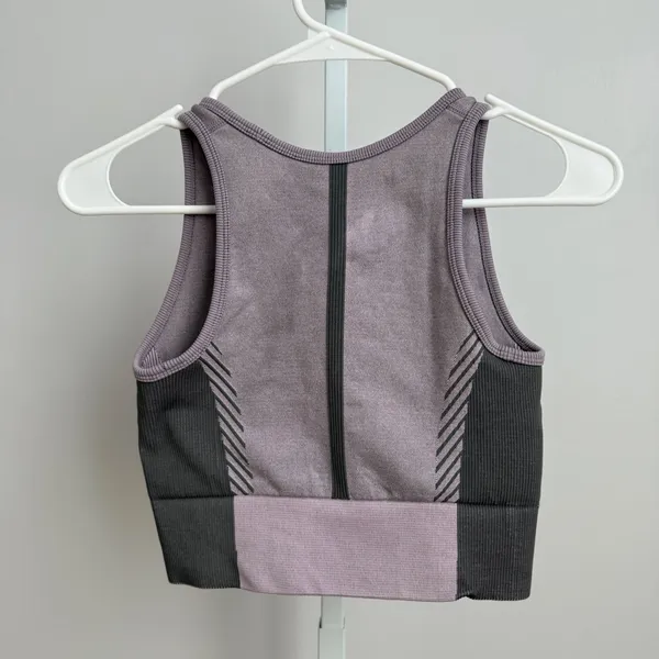 Zella Crop Top Athletic Tank Top Activewear Workout Fitness‎ Mauve Gray S - Image 7