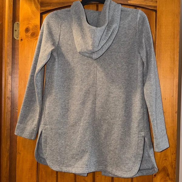LOFT Gray Open-Front Cardigan - Image 3