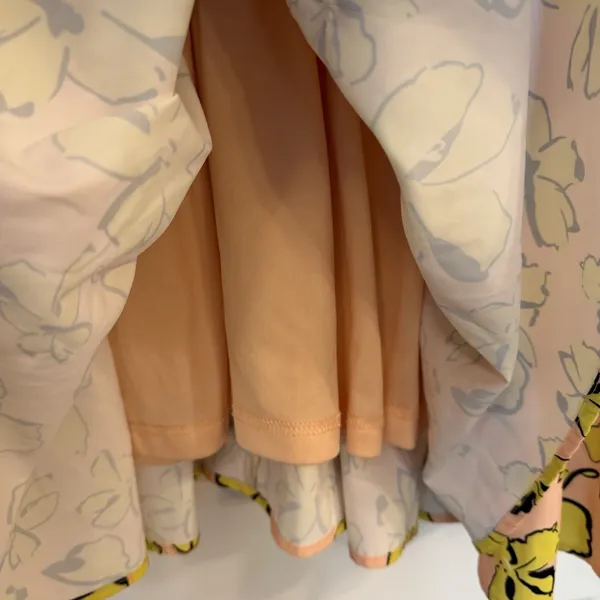 Mulla Tiered Ruffle‎ Dress Yellow Maternity Shoot Baby Shower Balloon Sleeve M - Image 6