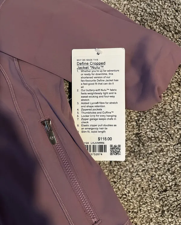 Lululemon Cropped Define Jacket - Image 3
