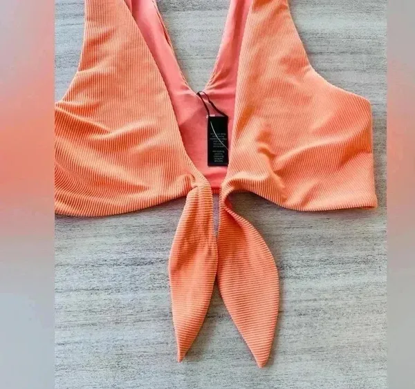 Free People Beach Riot Dallas Ribbed Bikini Top Size Medium NWOT $88 - Image 4