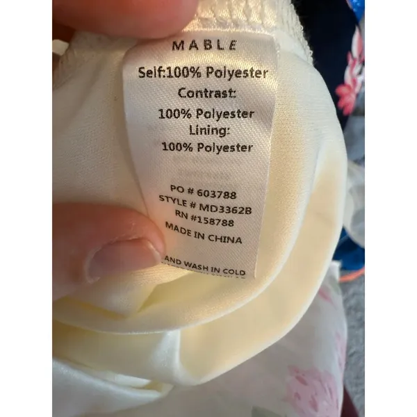 NWOT Mable Floral Bustier Maxi dress with self tie straps size L - Image 5