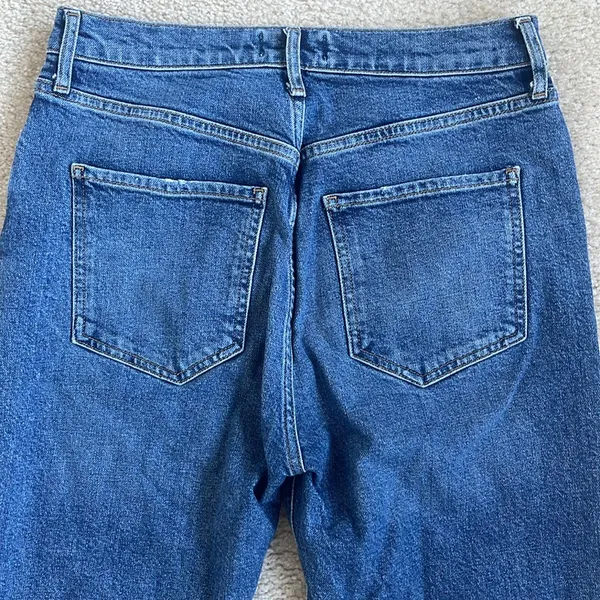 AGOLDE Riley High Waist Denim Crop Jeans in Women's Size 28 - Image 7