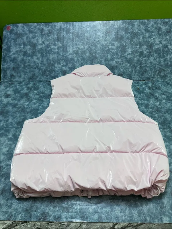 PINK Victoria's Secret Light Pink Quilted Puffer Vest S - Image 2