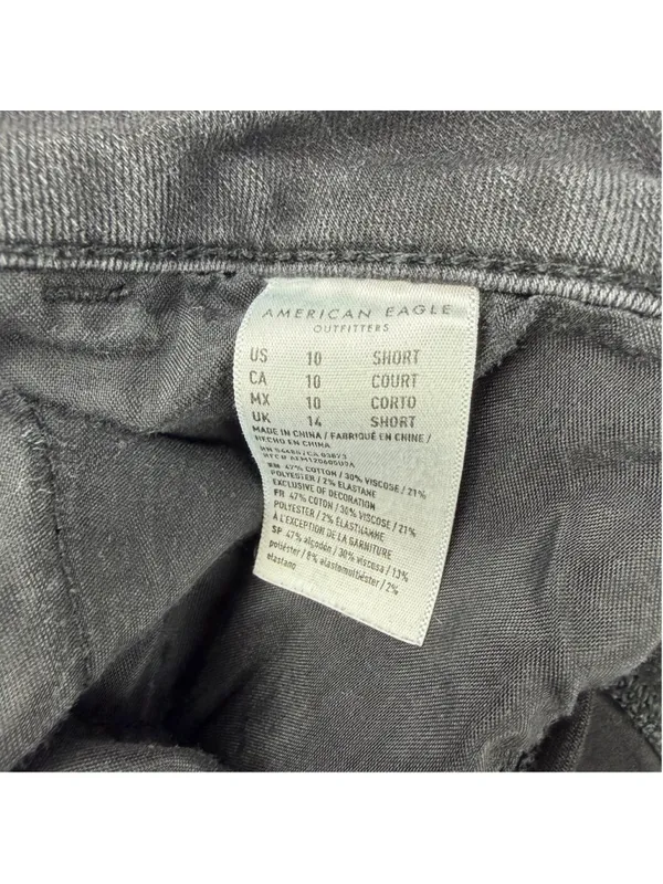 American Eagle Black High-Rise Next Level Stretch Jeggings 10 Short Denim Jeans - Image 4