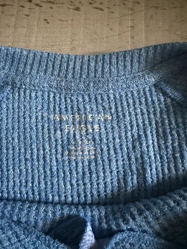 Blue Long Sleeve American Eagle Top - Image 3