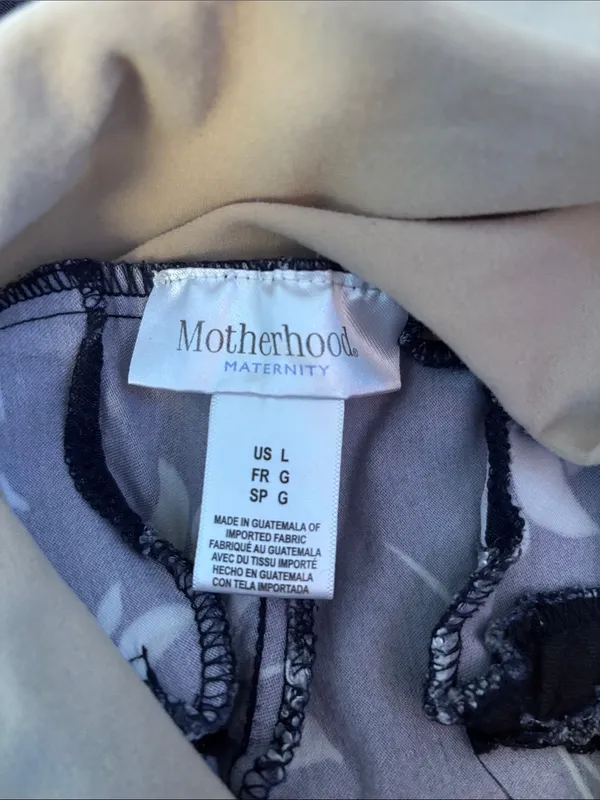 Motherhood Maternity Navy Floral pants with Cream Top - Image 2