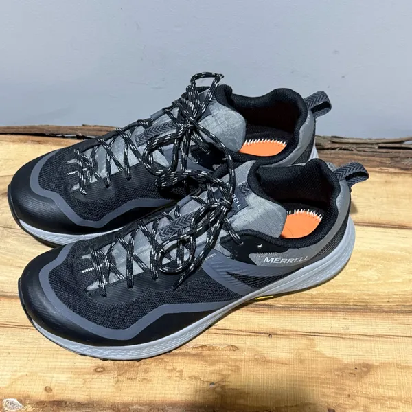 NEW MERRELL‎ mqm flex 2 hiking sneakers in black/granite B35 - Image 3