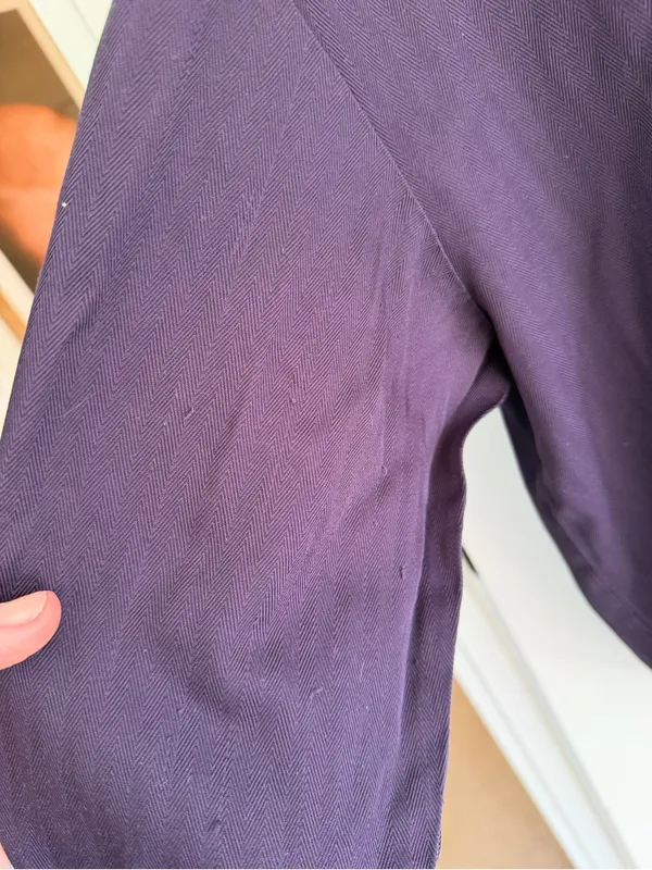 Vintage Victoria’s Secret Purple Herringbone Pajama Top Size S Y2K - Image 9